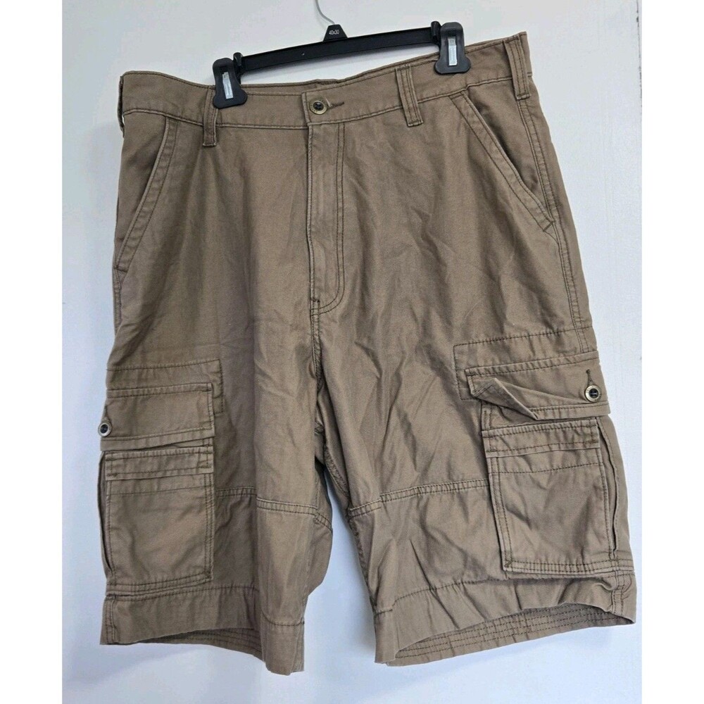 Levis Cargo Shorts Mens 36 Tan Lightweight Zipper Outdoor Camping Hiking